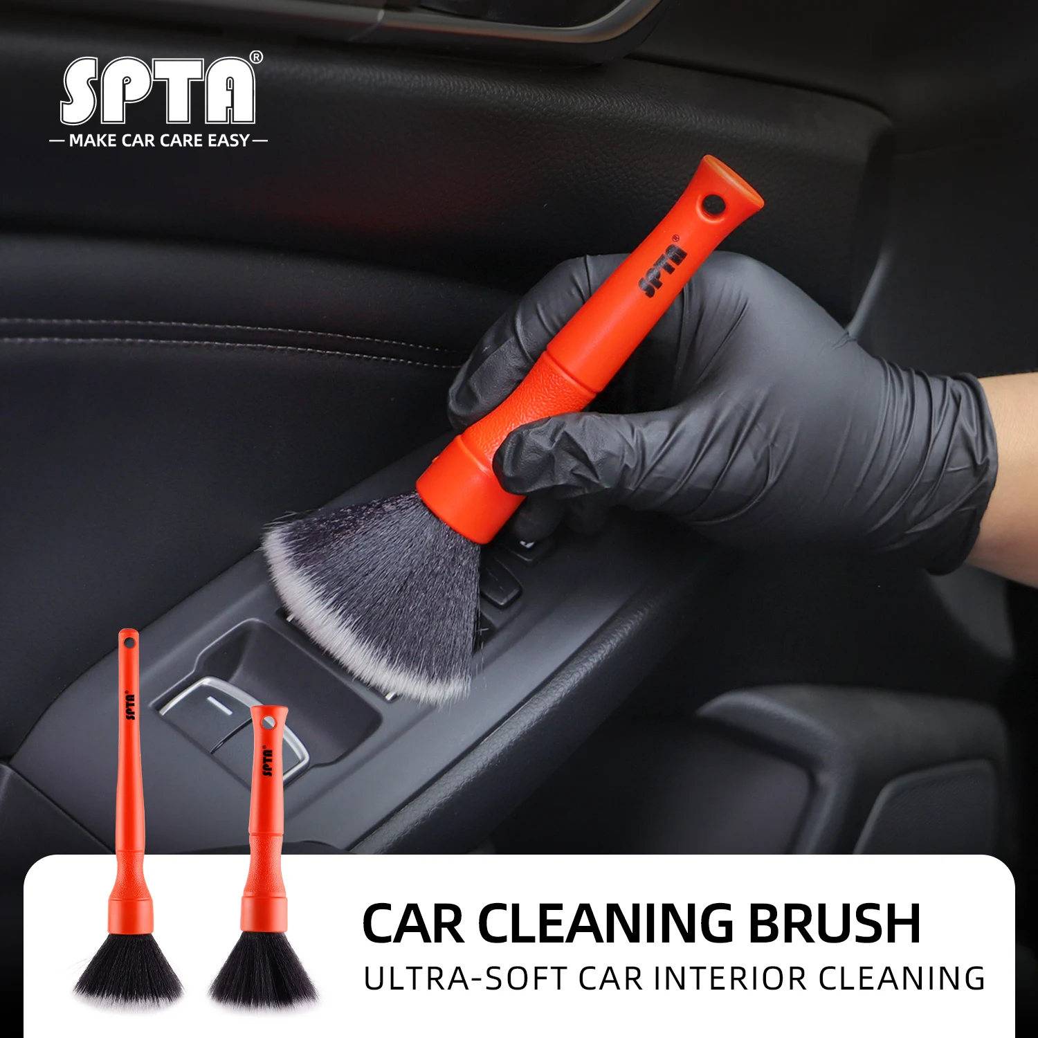 (Single Sale) SPTA Ultra-Soft Detailing Brush Super Soft Auto Interior Clean Tool Synthetic Bristle Car Dash Duster on - Единичная продажа) Мягкая щетка для детейлинга SPTA Ultra-Soft супер мягкое автомобильное средство для очистки интерьера синтетическая