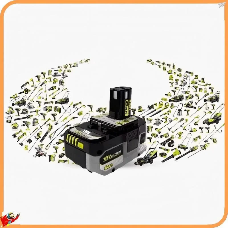 Аккумулятор литиевый RYOBI 18V ONE+ P108 P109 с защитой от обратной зарядки, предотвращающий повреждения, эффективно продлевает срок службы батареи при ежедневном использовании (art.: 3920dc010828c) - 3920dc010828c
