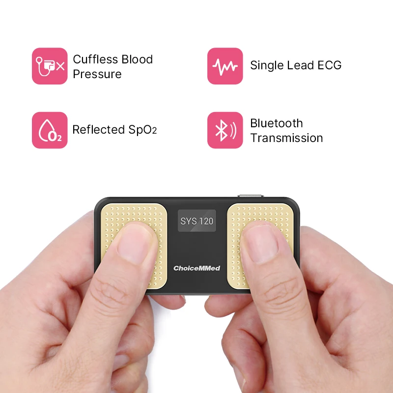 Фото Монитор VitalCard ChoiceMMed, перезаряжаемый палец, измерение артериального давления, ЭКГ, поддержка кислорода в крови, Bluetooth Connect Phone №2
