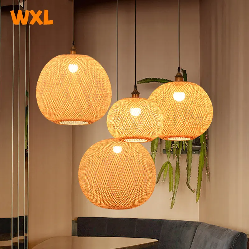 

Chinese bamboo chandelier Southeast Asian rattan lamp bamboo chandelier living room restaurant teahouse handmade bamboo lamp