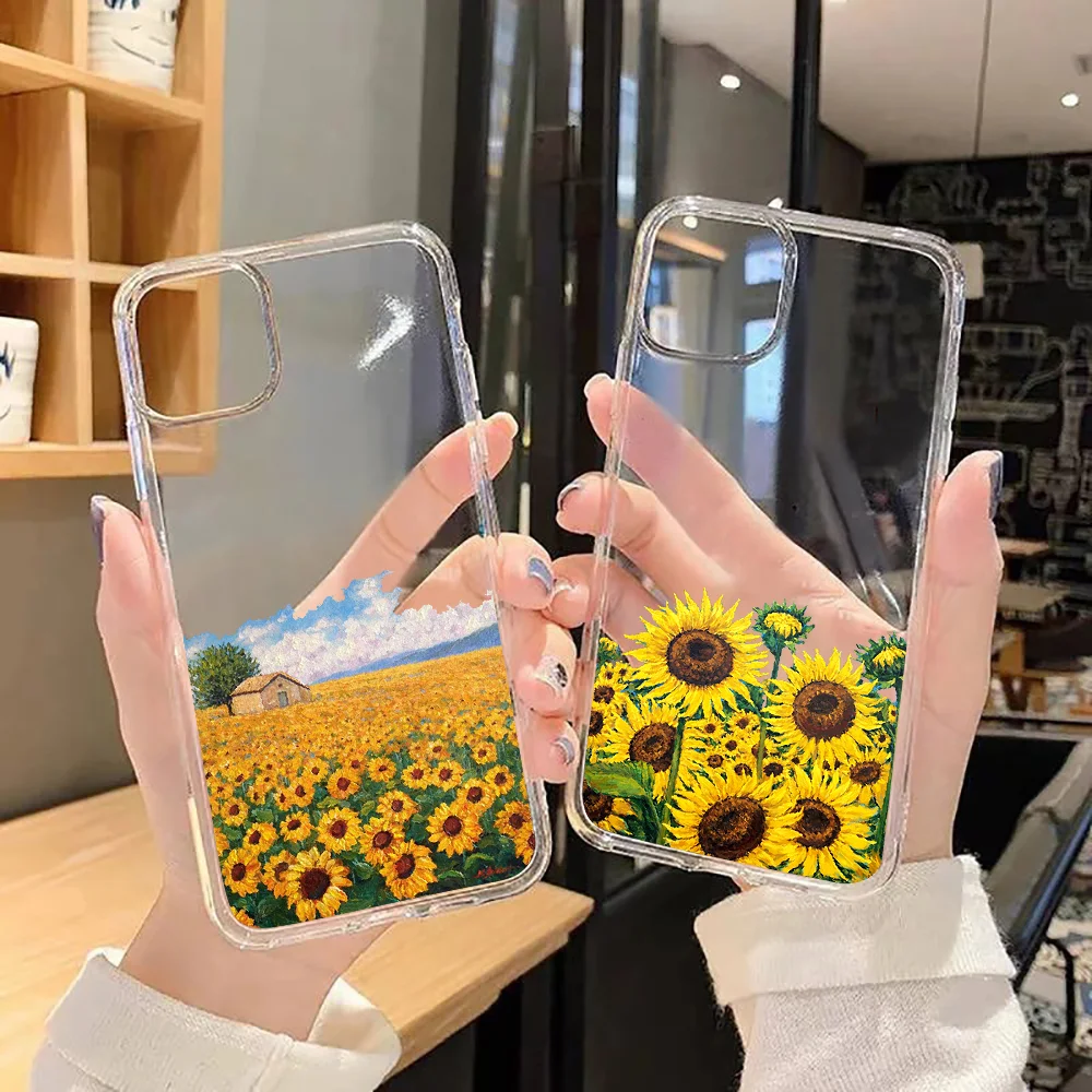 

Модный чехол с подсолнухом для телефона Huawei Honor 6 7 8 9 10 10i 20 A C X Lite Pro Play, прозрачный художественный чехол из ТПУ, трендовый чехол