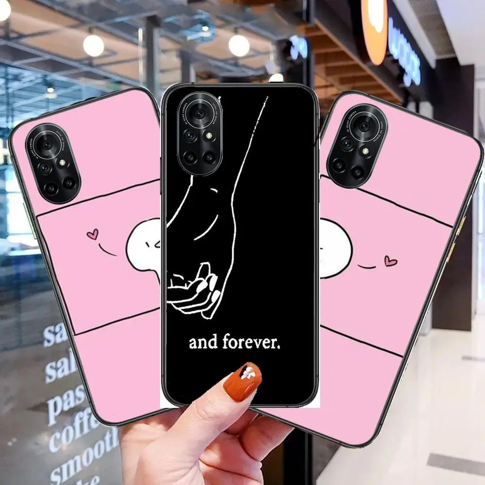 

affectionate style Clear Phone Case For Huawei Honor 20 10 9 8A 7 5T X Pro Lite 5G Black Etui Coque Hoesjes Comic Fash design
