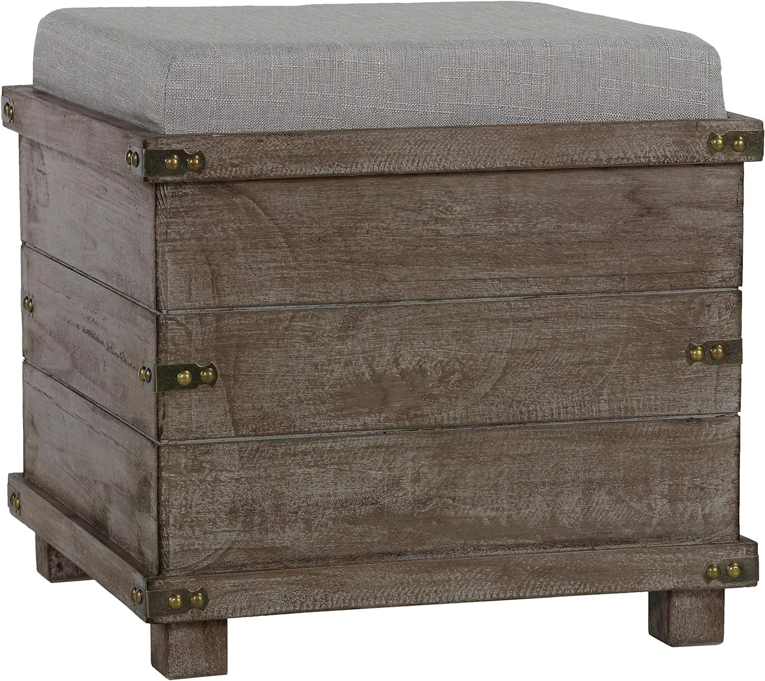 

Storage Chest Tray Ottoman in Fabric and Wood, Grey, 15.75"W x 15.75"L x 15.5"H Ziplock bags Kitchen accessories Kitchen organiz