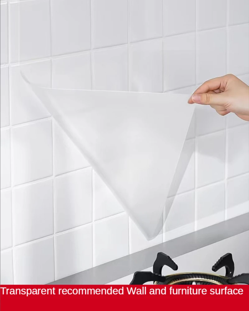 

Transparent Kitchen Oil Proof Wall Sticker Waterproof and High Temperature Resistant Self-adhesive StickerHousehold Goods