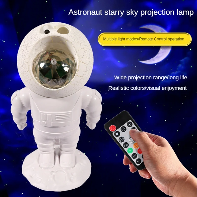 

RGB Colorful Portable Astronaut Star Projector Starry Sky Projector Galaxy Lamp Night Light For Decoration Home Bedroom Home A