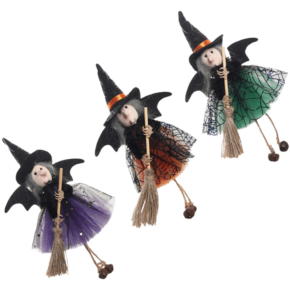 

3 Pcs The Witch Fairy Accessories Delicate Figurine Halloween Supply Fabric Household Decor Festival Supplies Lovely Party