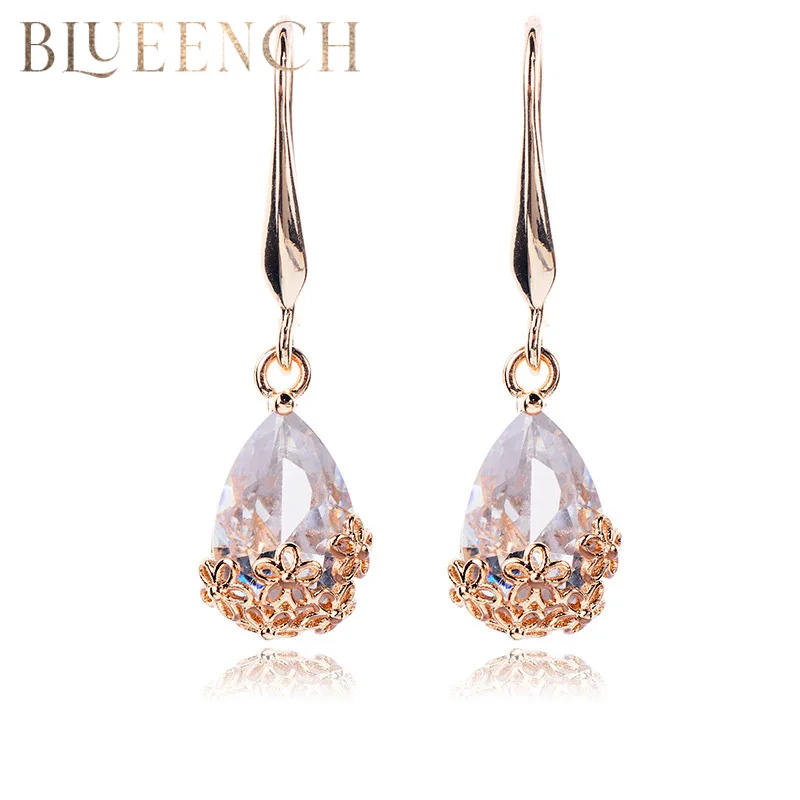 

Blueench 925 Sterling Silver Zircon Plum Earrings Are Suitable For Ladies Wedding Parties Fashion Charm Jewelry