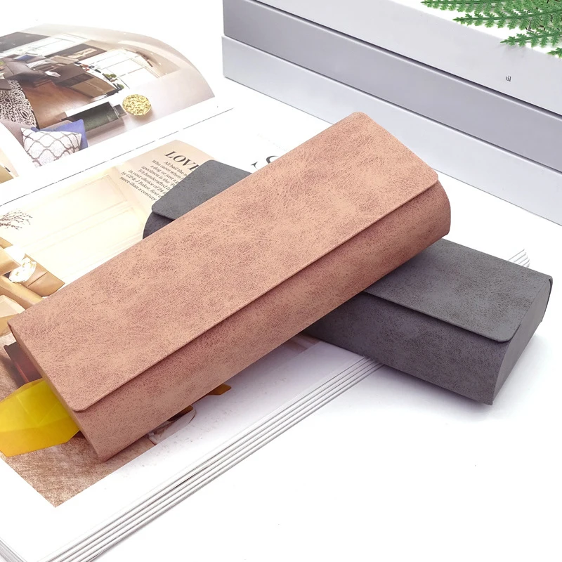 Жесткий футляр для очков мужчин и женщин из искусственной кожи портативный