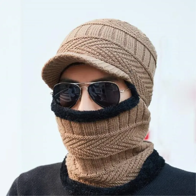 

Новинка 2022, Балаклава, зимние женские и мужские шапочки, шерстяная вязаная Балаклава, шапка-ниндзя, теплая плюшевая карманная шапка, зимняя ...