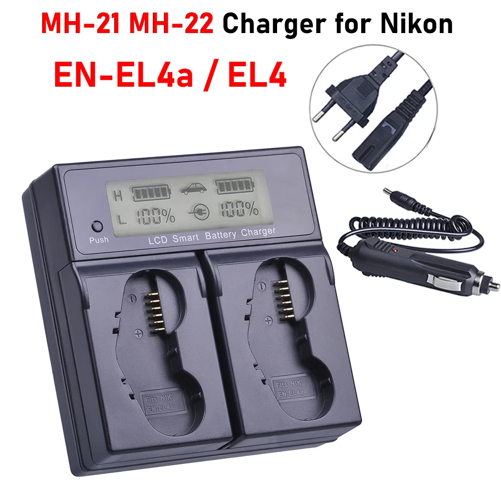 Зарядное устройство MH-22 для Nikon D2H D2Hs D2X D2Xs D3 D3S D3X EN-EL4 EN-EL4a MH-21