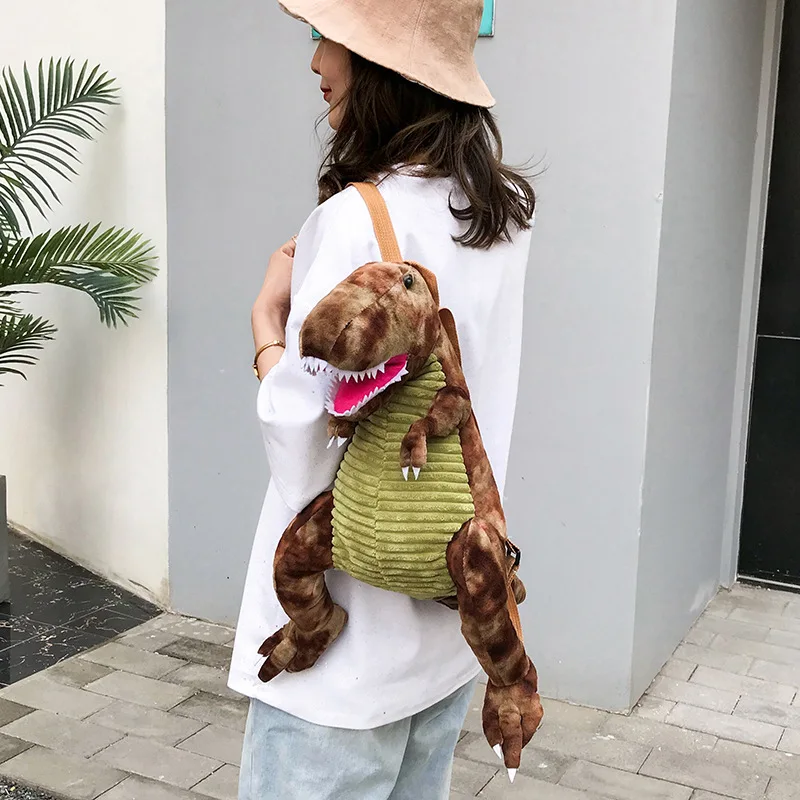 Fashion Children Dianosaur Backpacks Kids Doll Plush SchoolBag 3D Dinosaur Baby Backpack for Boys Girls Animal Dinosaur Bag Toys