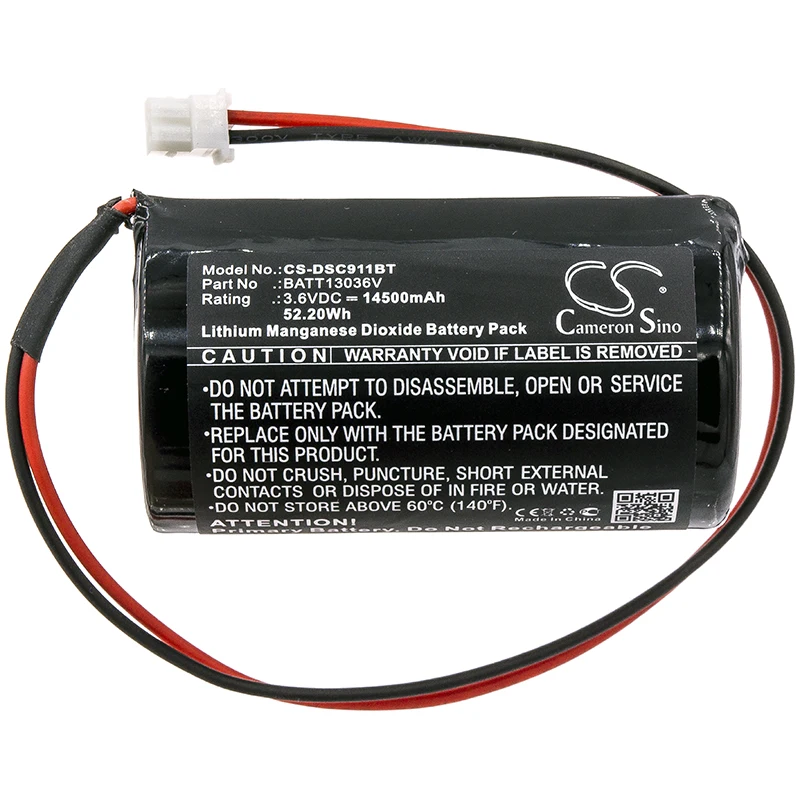 Аккумулятор CS 14500 мАч для DSC BATT13036V BATT-PGX901 PowerG PG9911 Siren PowerG PG9911 PGX901 PGX911