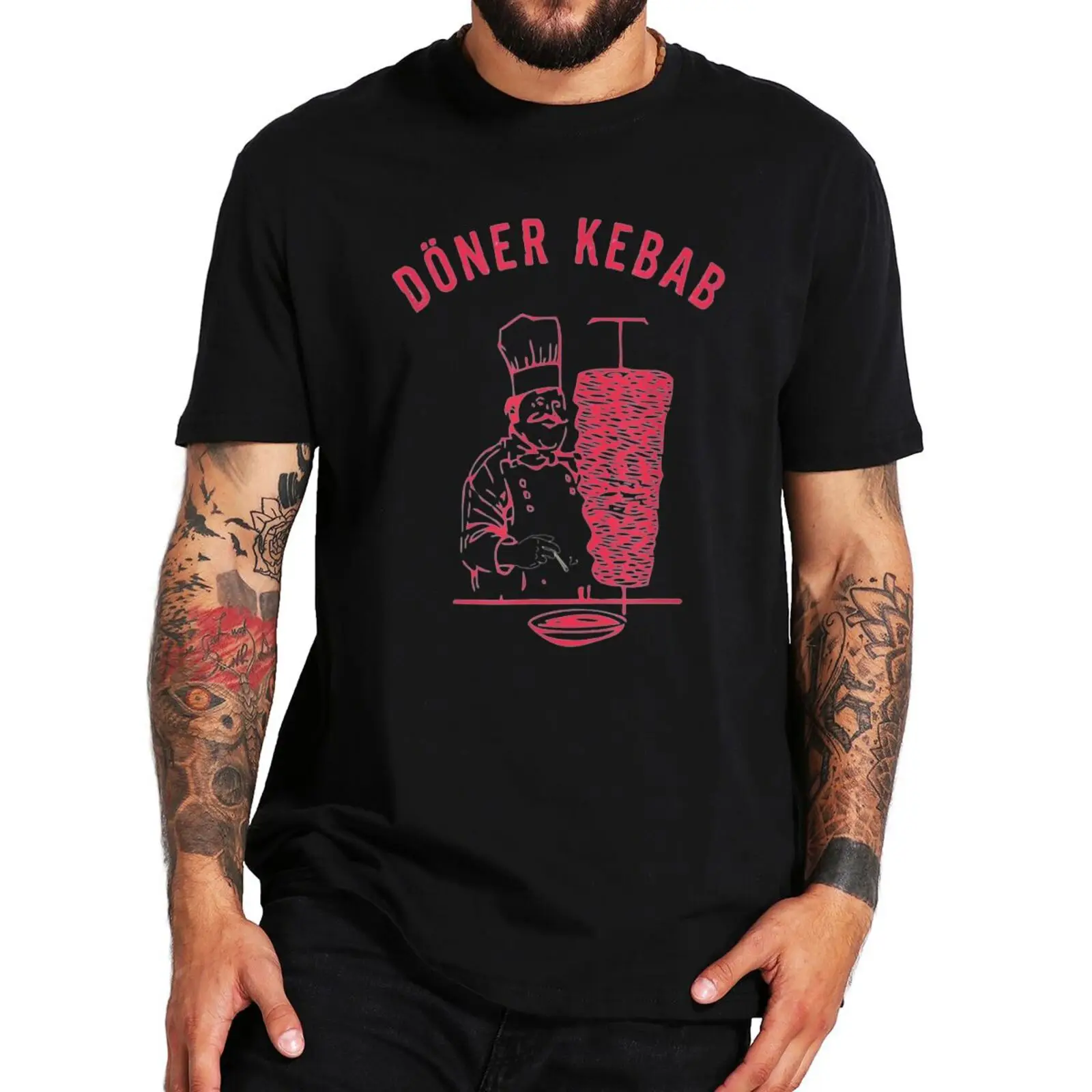 

Doner Kebab T Shirt BBQ Barbecue Classic Snacks Men's Tshirt Short Sleeve 100% Cotton Oversize Homme Camiseta Tops