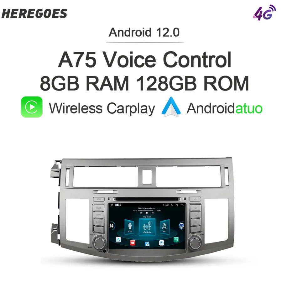 

Автомобильный DVD-плеер Carplay 8 дюймов DSP Android 12 для Toyota Avalon 2008 2009 2010 Авторадио Навигация GPS Радио 8 + 128G LTE Bluetooth