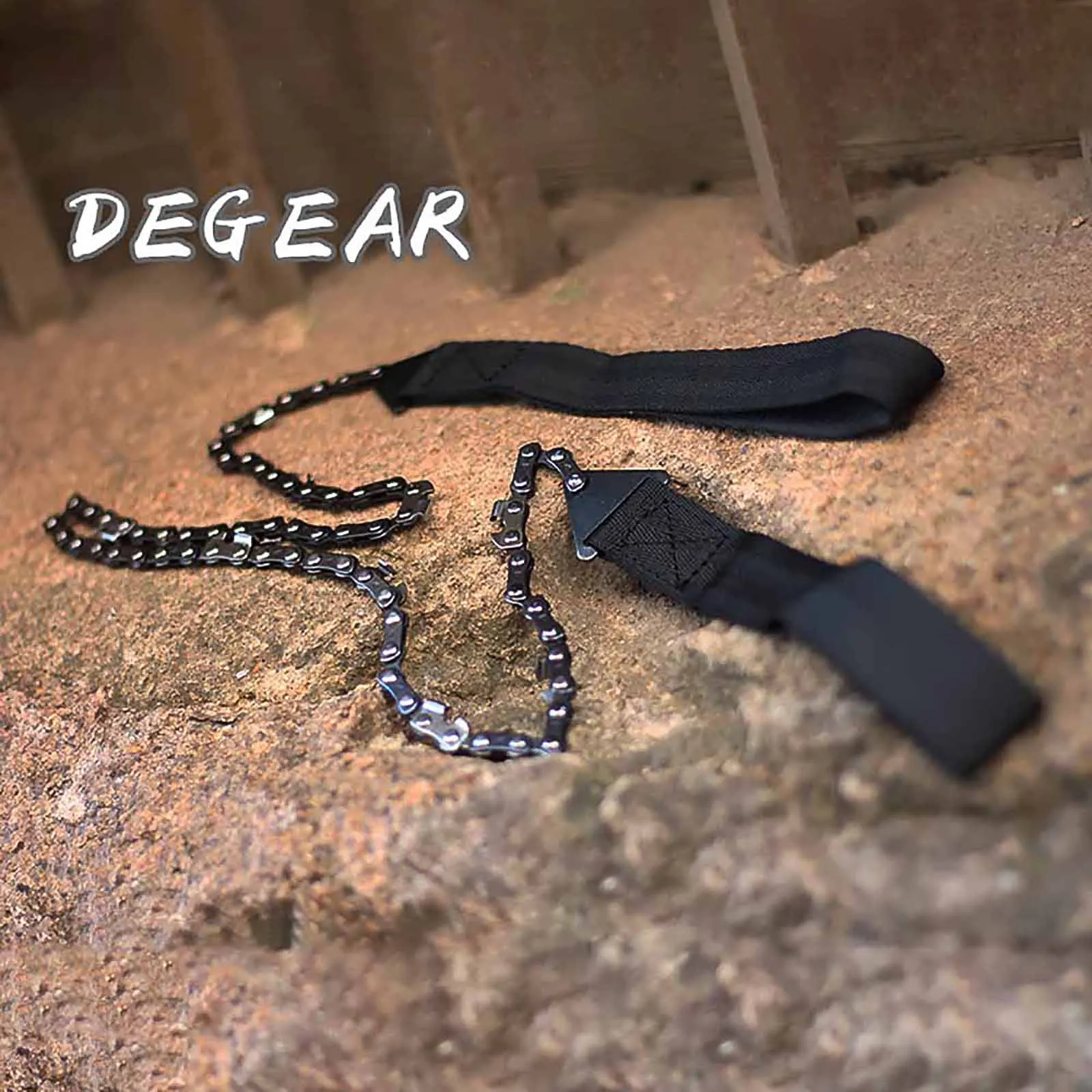 

24 Inch Survival Pocket Chainsaw Serrated Folding Hand Saw Chain For Tree Cutting Hiking Camping Survival Gear