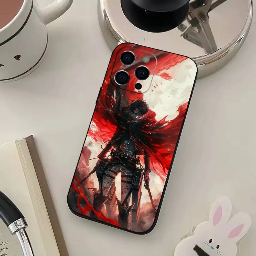 Фото Чехол для телефона L-Levi A-Ackerman из аниме «Атака Титанов» для iPhone 17, 16, 15, 14, 13, 12, 11 Plus, Pro Max, XS, мягкий силиконовый черный чехол №3
