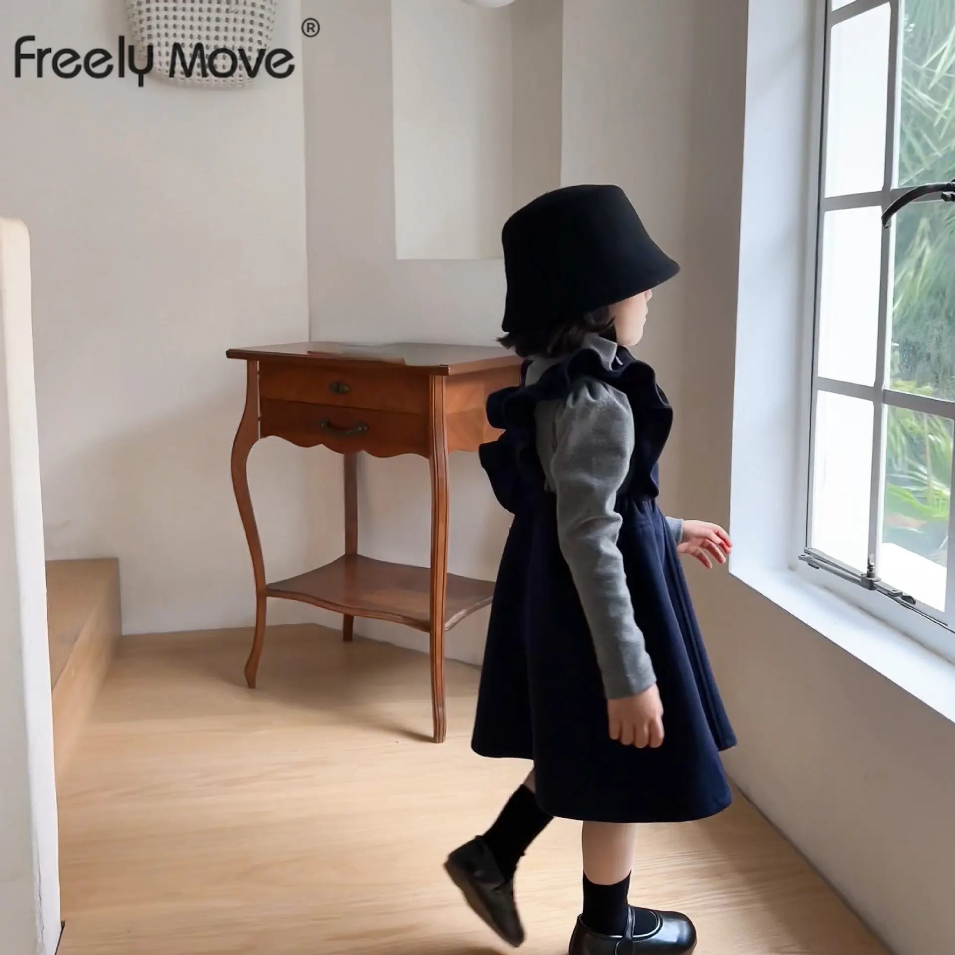 

2023 Baby OVeralls Spring Autumn Kids Girls Solid Ruffles Skirts Baby Girls Skirt Clothes for Girls Children's Clothes