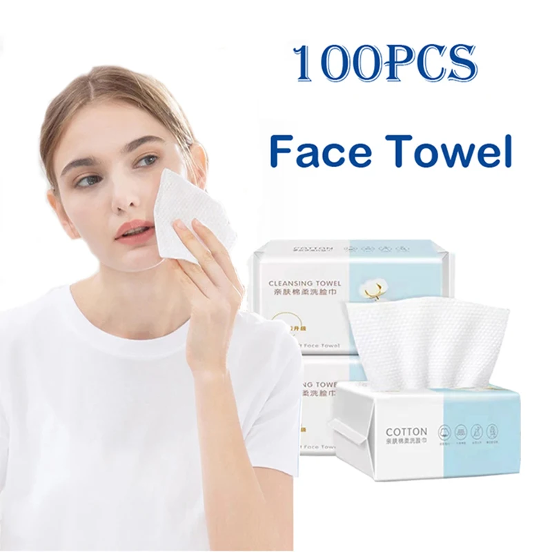 100%cotton Makeup Wipes Tissue Soft Facial Cleansing Wet And Dry High Quality Reusable Pearl Cotton