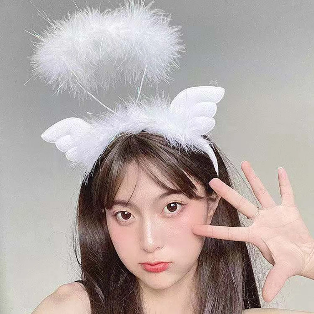 

1PCS Glowing Angel Wings Headband, Prom Festive Headwear Cute Headband,Glowing Angel Headband Super Fairy Cute Hair Clip