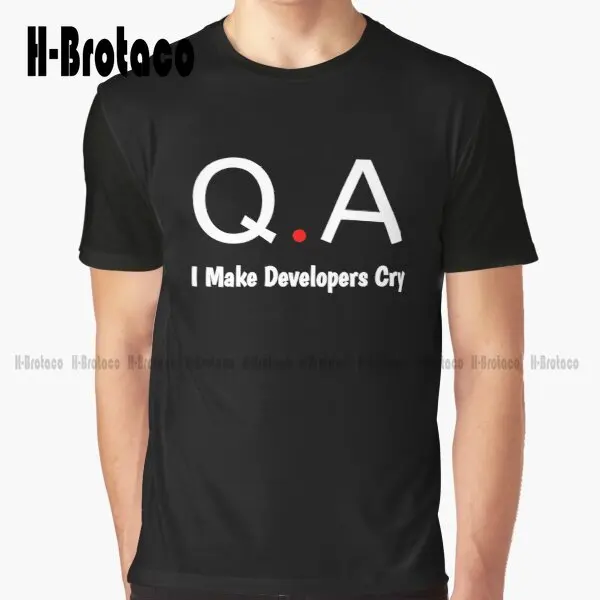 

Мужская футболка с рисунком Qa инженера, розовая рубашка, высококачественные милые элегантные милые Мультяшные милые хлопковые футболки, Но...