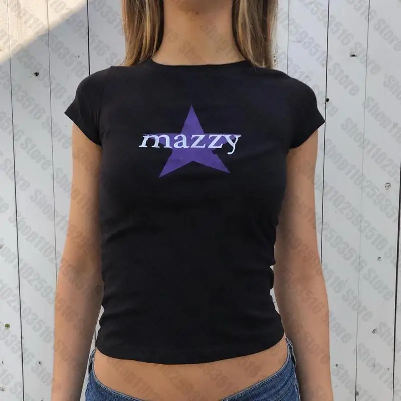 

T-shirt Y2k Clothes Girls Baby Tee Aesthetic cute letter graphics Gothic Vintage Punk Crop Tops Women Streetwear Cute Grunge emo