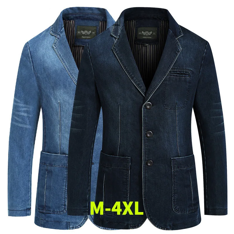 

Spring and Autumn New Men's Denim Suit Fashion Business Casual Suit Men's Jacket Men Smart Casual Denim Jacket