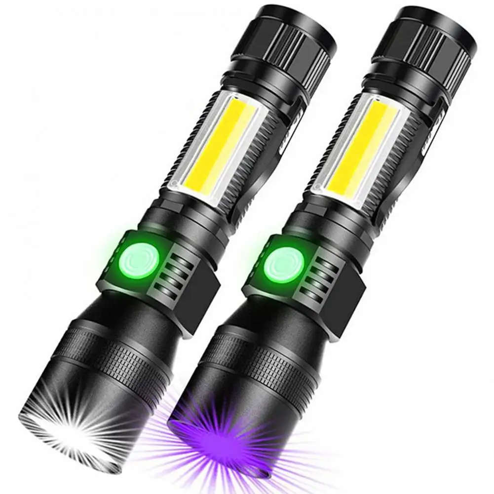 

Zoom Flashlight 1 Set Practical High Brightness Rechargeable USB Charging Outdoor Emergency LED Flashlight Outdoor Supply