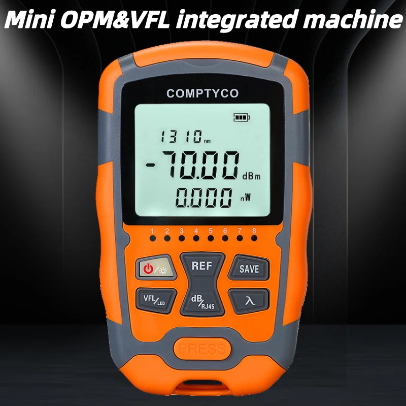 AUA-M70/M50 4 in 1 Mini Optical Power Meter & Visual Fault Locator & Rj45 Network Test & LED Lighting , Fiber Optic Tester Tool