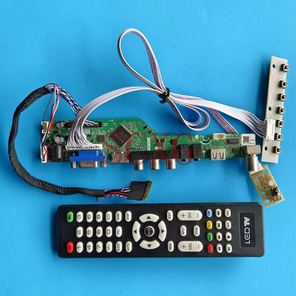 

Совместимый со светодиодной подсветкой для ноутбука, VGA, AV, USB 13,3, LVDS, 40 контактов, аналоговый ТВ-сигнал 1600, 900, матричный контроллер, комплект п...