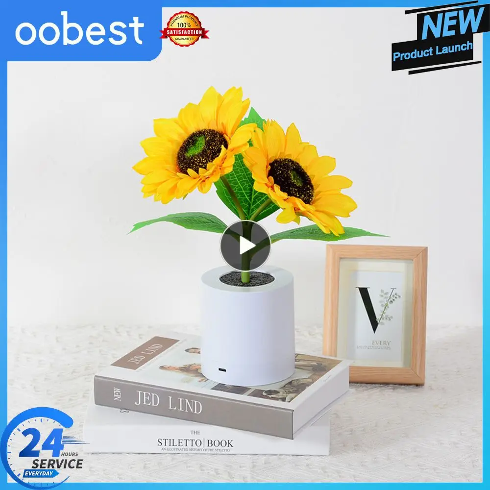 

Practical Simulation Durable Girl Sunflower Illumination Bedside Lighting Convenient Decorations Fashion Night Light Gifts