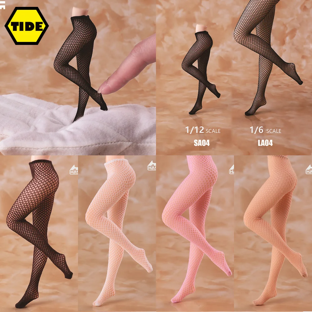 

HASUKI SA04 1/12 Scale Female 3D Seamless Pantyhose Fishnet Stocking Clothes Accessories Fit 6'' Action Figure Body Dolls