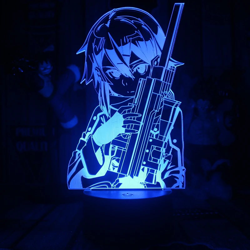 

Sword art online SAO 3d led lamp for bedroom mange night lights anime action figure avatar room decor cute lover gift luces