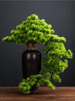 Fake Tree Simulation Welcome Pine Red Maple Luohan Pine Bonsai Chinese Decorative Green Plant Ornaments