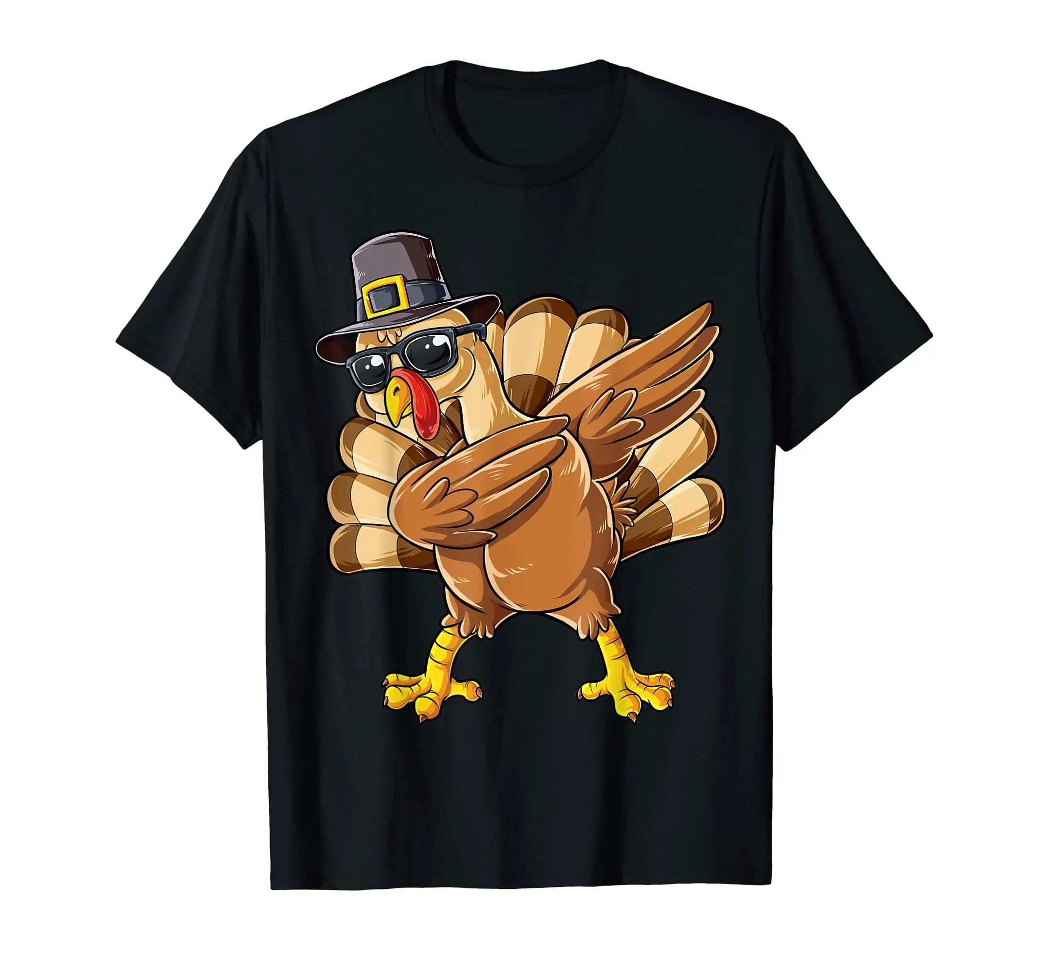 

100% Cotton Dabbing Turkey Thanksgiving Day Pilgrim Funny Dab T-Shirt MEN WOMEN UNISEX T Shirts Size S-6XL