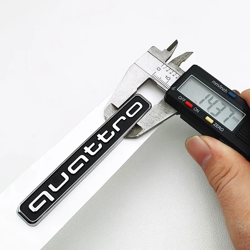 3D ABS черный логотип Quattro эмблема автомобиля задний багажник значок наклейка для