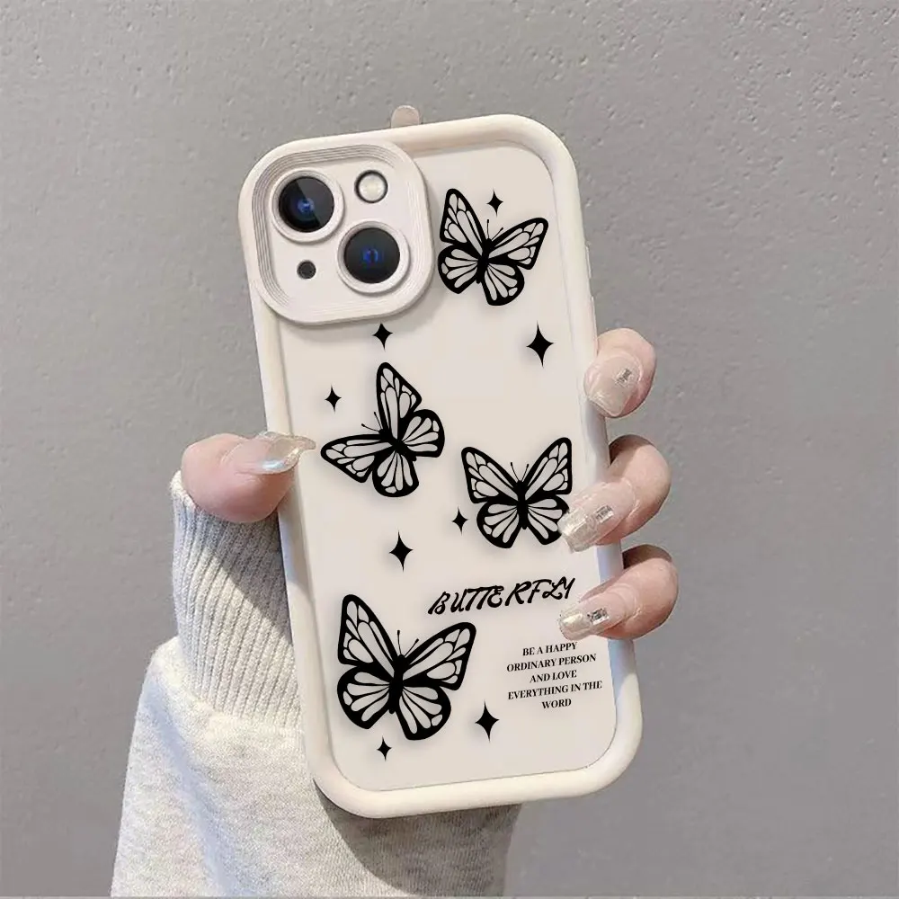 Красивая Черная искусственная Бабочка для VIVO Y19 Y20 Y15S Y17 Y21 Y22S Y27 Y28 Y35 Y36 Y50 Y51 Y72 Y75 Y76 Y77