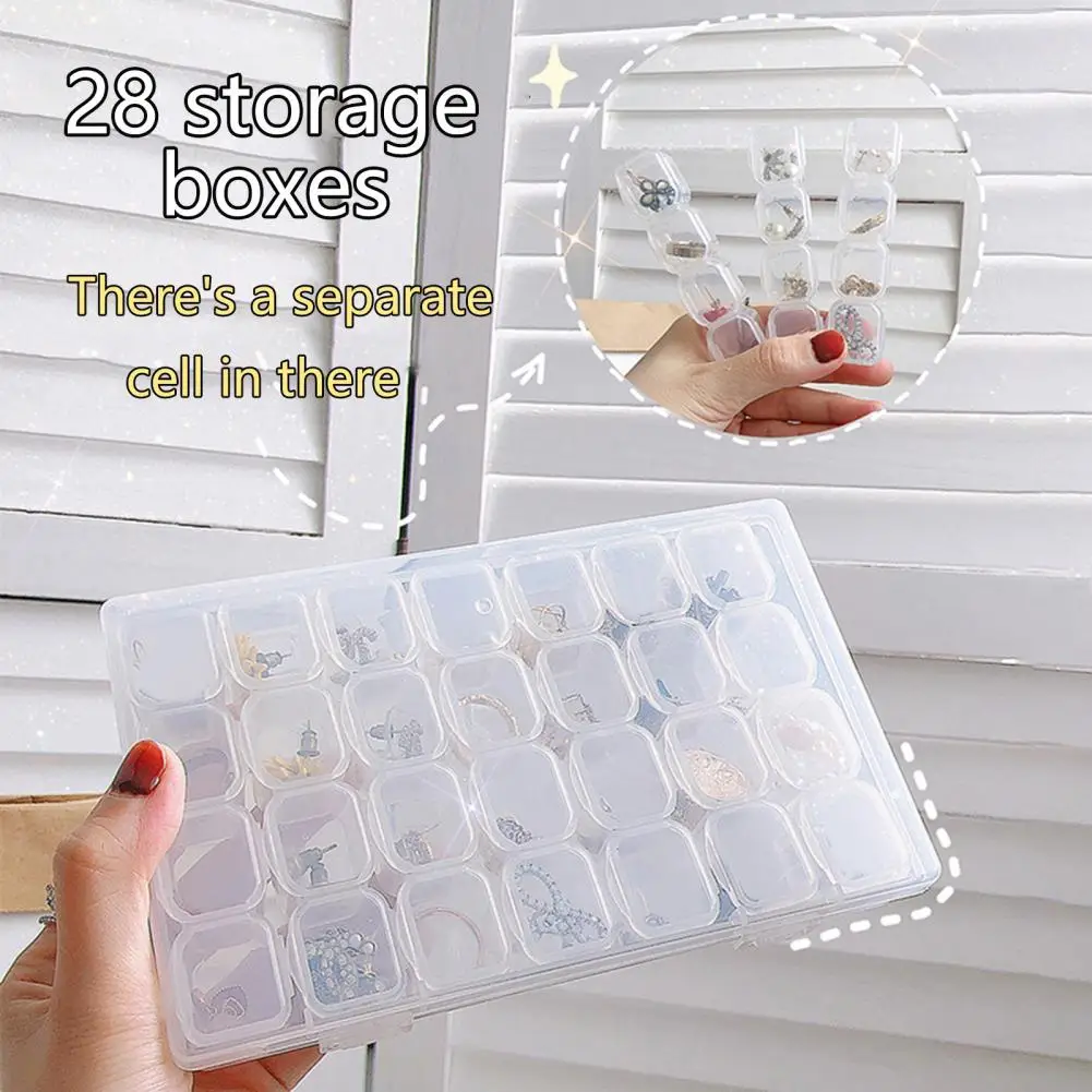 

Jewelry Box Useful Solid Color Save Space for Office Jewelry Organizer Box Jewelry Storage Box