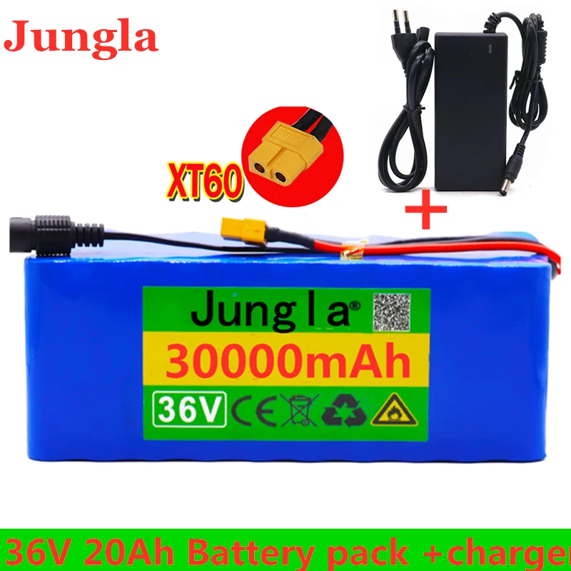 

36V10S4P 30Ah battery pack 500W batteria ad alta potenza 42V 30000mAh Ebike elettrica BMS 42v batteria con xt60 spina + charger