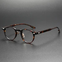 japanese handmade acetate vintage round glasses frame men women prescription eyeglasses optical myopia blue light eyewear gafas