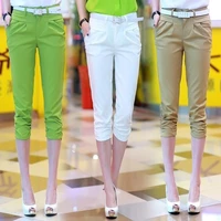 womens capri pants 2022 korean fashion woman casual high waist harem pant female streetwear calf length trousers
