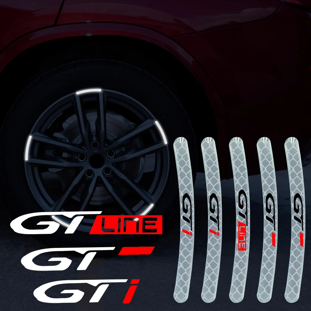 Набор светоотражающих наклеек на ступицу колеса автомобиля обод светящиеся для