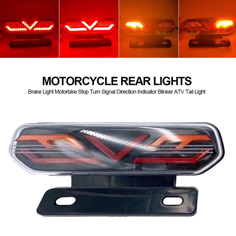 

12V Motorcycle Rear Lights LED Motorcycle Brake Light ATV Tail Light Motorbike Stop Lamp Turn Signal Direction Indicator Blinker