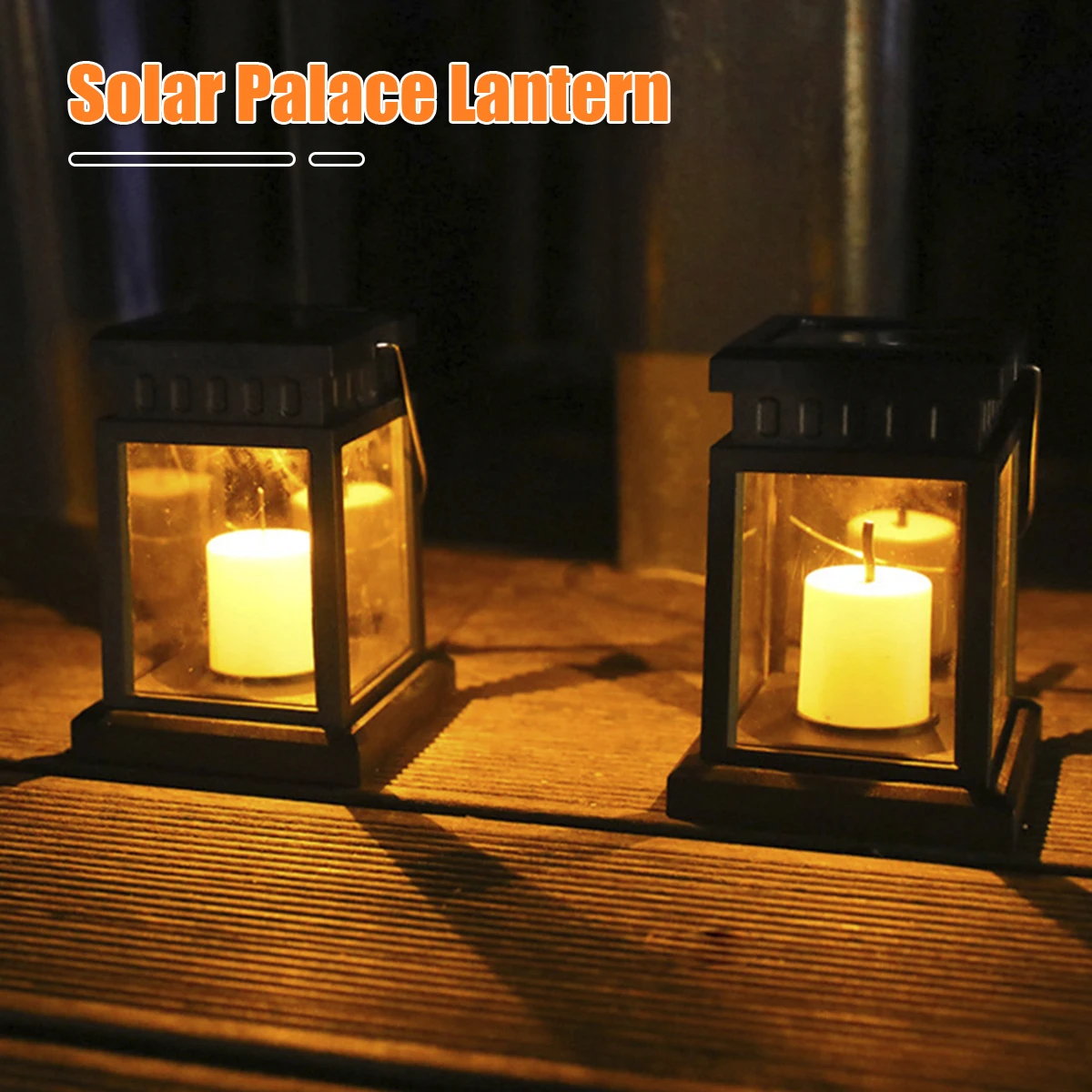 

2023 5pcs Solar Palace Lantern LED Lawn Lights Garden Decor Landscape Courtyard Outdoor Hanging Candle Lamps Floor Lights