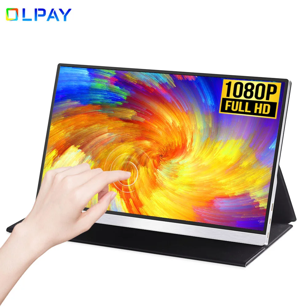 

15.6 Portable Monitor Touchscreen 1920 * 1080 FHD HDR IPS Laptop Monitor USB C HDMI Second External Display for PC MAC PS4 Xbox
