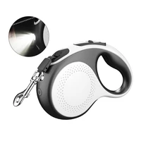 new style retractable leash with led retractable pet dog leash pet collars chest harness 5m nylon with flashlight