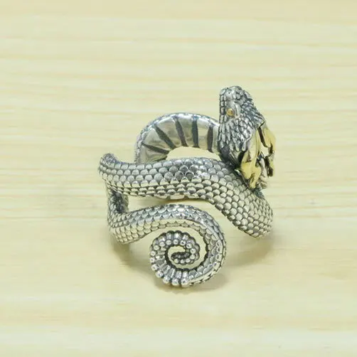 Китайское кольцо Jiaolong из стерлингового серебра оригинальный дизайн мужское