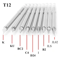 t12 soldering solder iron tips t12 series iron tip for hakko fx951 stc and stm32 oled soldering station electric soldering iron