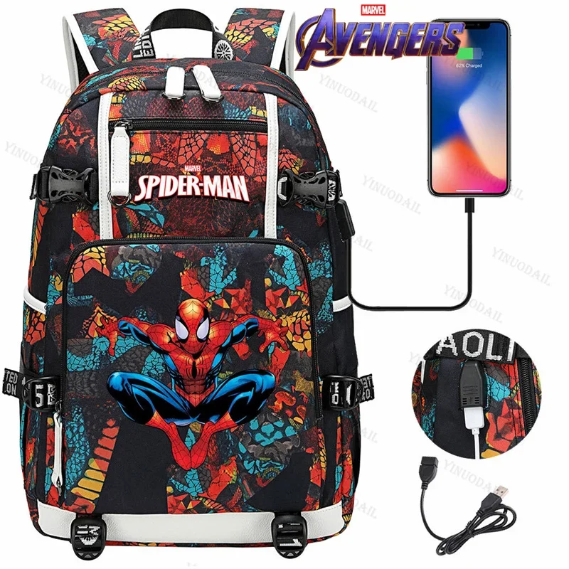 Рюкзак Thor Odinson Мстители тема Мар школьные сумки с USB Mochila De Trip канцелярские