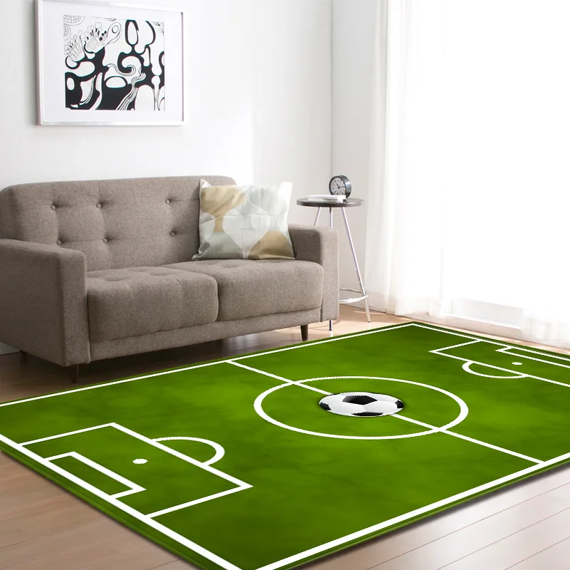

Simulation 3D Football Field Checkerboard Pattern Carpet for Living Room Bedroom Kids Room Decor Carpet Home Hallway Area Rugs