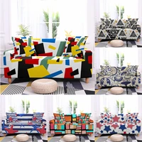 geometry stretch sofa cover for living room elastic sectional corner sofa cover anti dust armchair covers 1234 seater